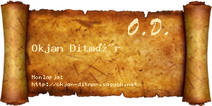 Okjan Ditmár névjegykártya